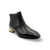 Demon Black Leather Bootie