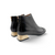 Demon Black Leather Bootie