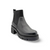 Black pull on Chelsea boot with platform chunky heel