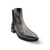 Antique silver leather ankle boot 