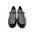B9140 Black T-Strap Flat