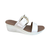 Rabia White Wedge Slide