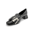 5982 Black Zebra Loafer Heel