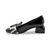 5982 Black Zebra Loafer Heel