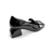 5982 Black Zebra Loafer Heel