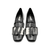 5982 Black Zebra Loafer Heel