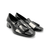 5982 Black Zebra Loafer Heel