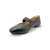 Delicato Black Crystal Buckle Mary-Jane