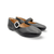 Delicato Black Crystal Buckle Mary-Jane