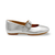 Delicato Silver Crystal Buckle Mary-Jane
