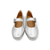 Delicato Silver Crystal Buckle Mary-Jane