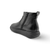 IQ- Comf Black Leather Ankle Boot