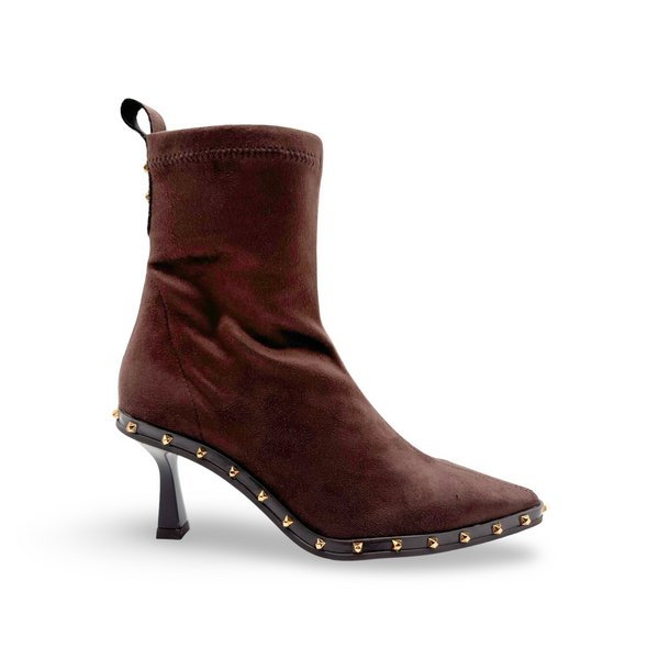28607 Brown Stretch Ankle Boot
