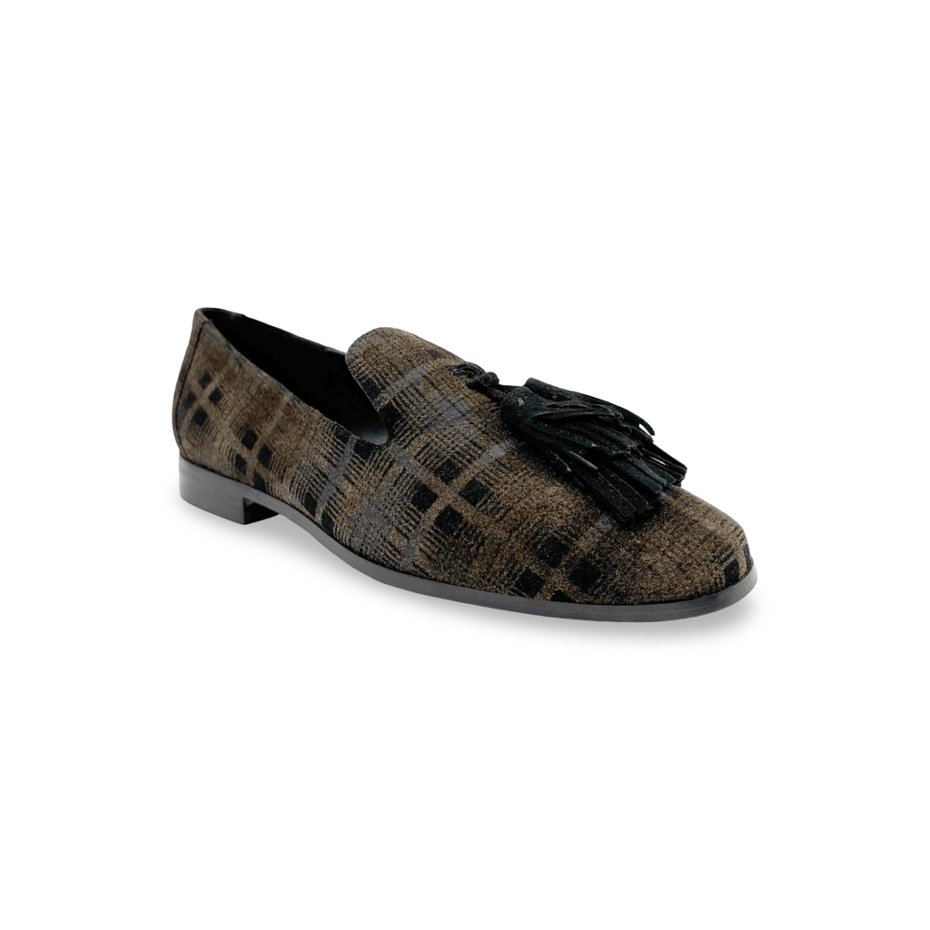 28001 Moss Green Tartan Loafer
