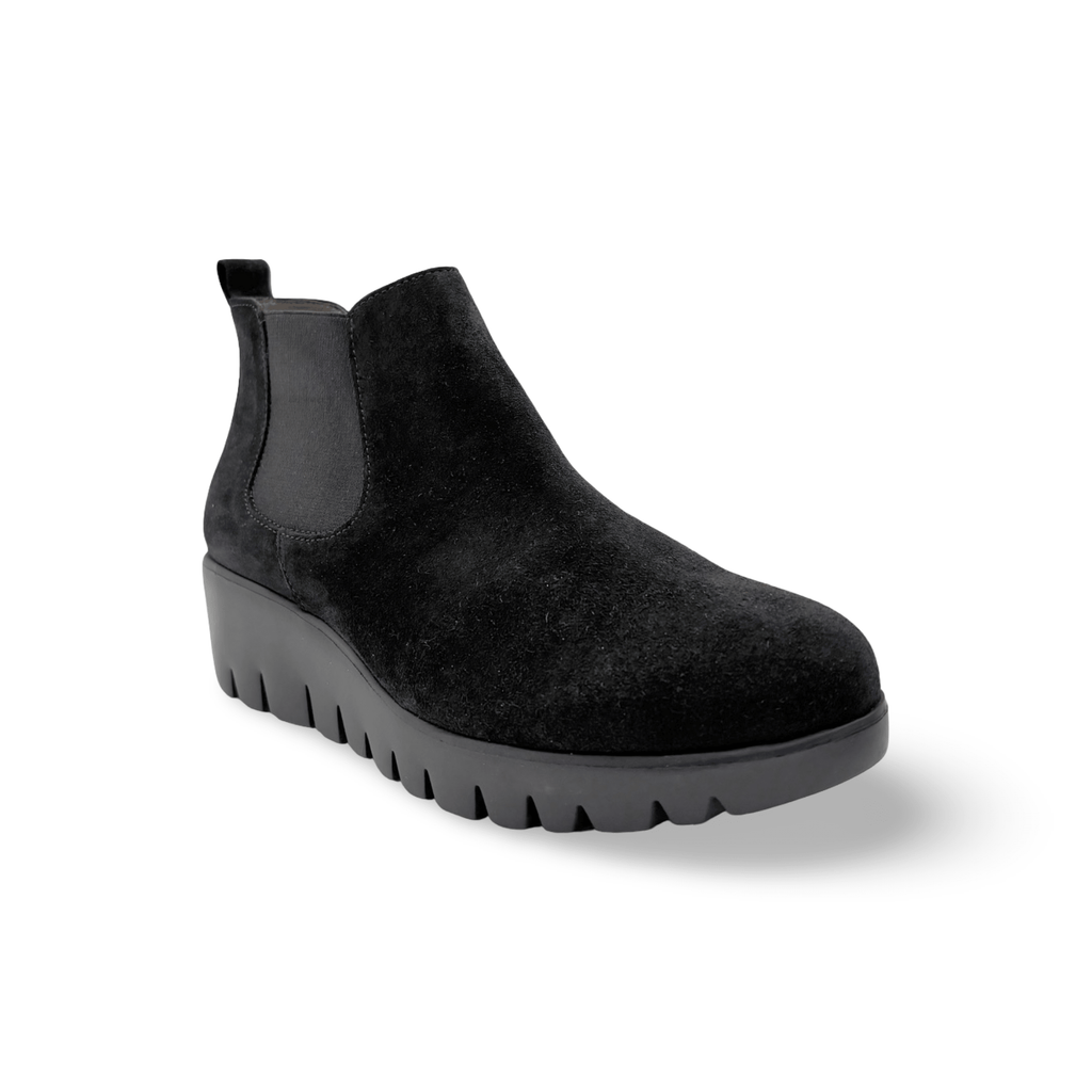 Black suede ankle boot 