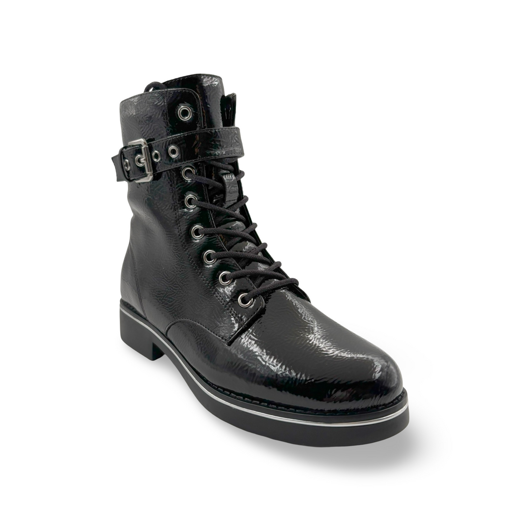 Paige Black Crinkle Waterproof Boot