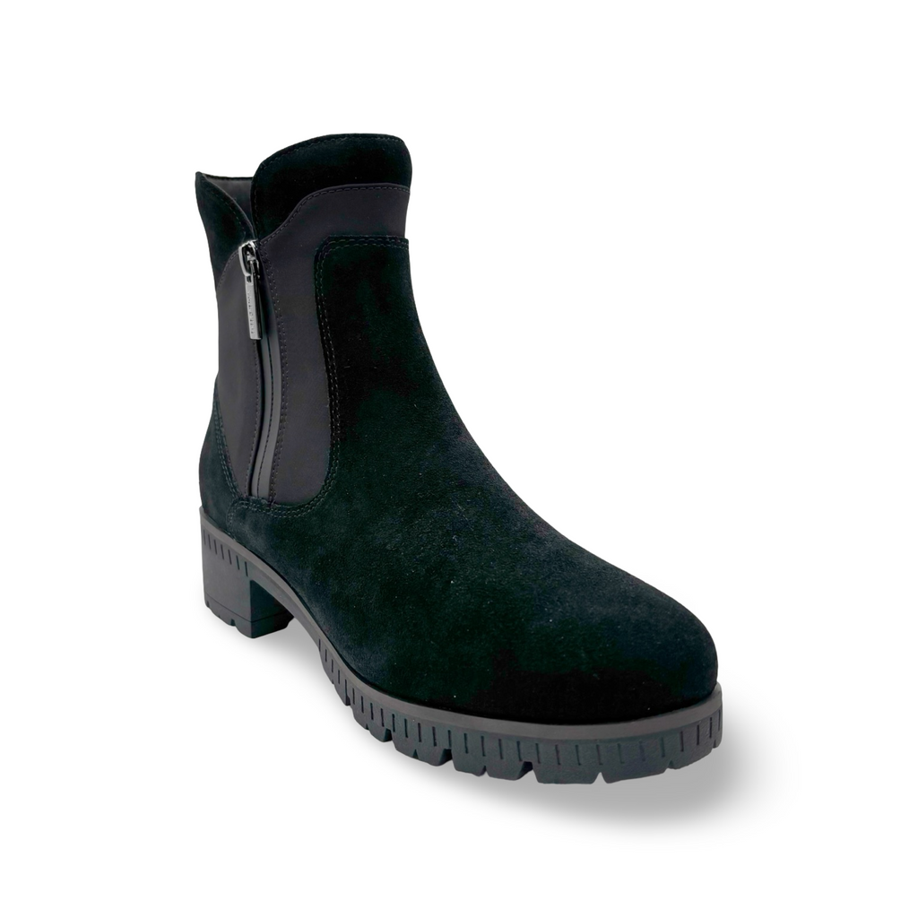 Izzy Black Suede/Nylon Waterproof Boot