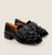 Zapame47 Black Ribbon Low Heel