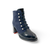 Navy blue ankle boot with silver decorative jewels