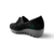 C3342 Black Suede Loafer Wedge