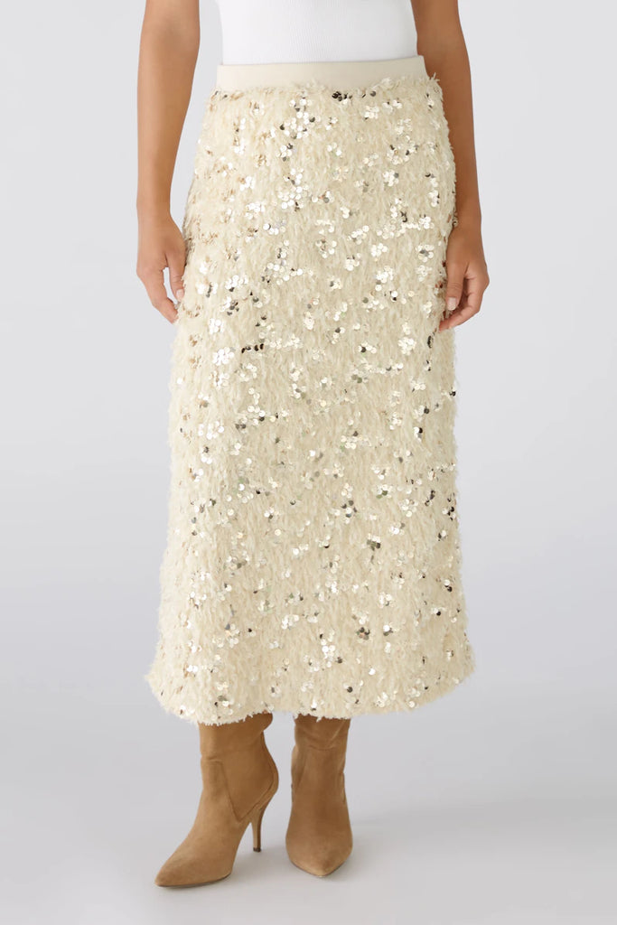 Front View Off White Skirt 