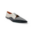 Two-tone dress shoe with white and black design on a white background