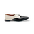 2476 Black/White Lace Up Flat