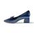 13111M2 Navy Leather Suede Pump