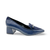 13111M2 Navy Leather Suede Pump