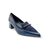 13111M2 Navy Leather Suede Pump