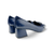 13111M2 Navy Leather Suede Pump