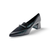 13111M Black Leather Suede Pump