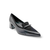 13111M Black Leather Suede Pump