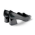 13111M Black Leather Suede Pump