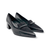 13111M Black Leather Suede Pump