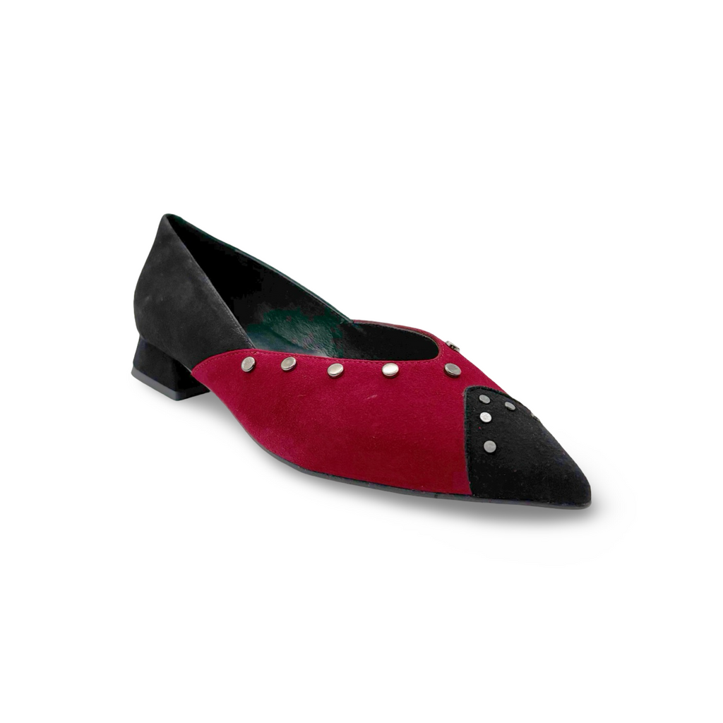 13077MR Burgundy Stud Flat