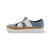 Teni Denim-White Flat