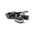Brookes Black/White Leather Flat