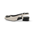 Brookes Black/White Leather Flat