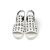 Madis White Black Spot Sandal