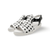 Madis White Black Spot Sandal