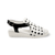 Madis White Black Spot Sandal