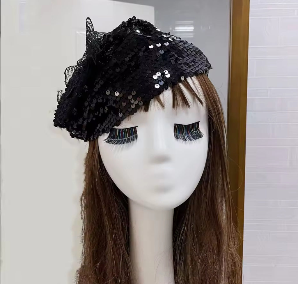 Flapper Black Sequin Headband