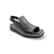 Black sandal with a zipper 