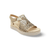 Gold sandal with laser cut design 