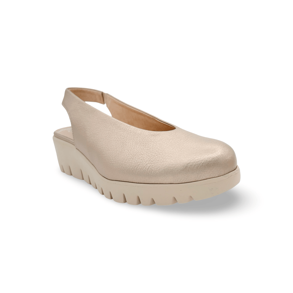C33152 Pearl Gold Slingback Wedge