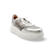 Silver pewter sneaker with white platform sole 