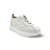 White sneaker with perforated design on platform sole