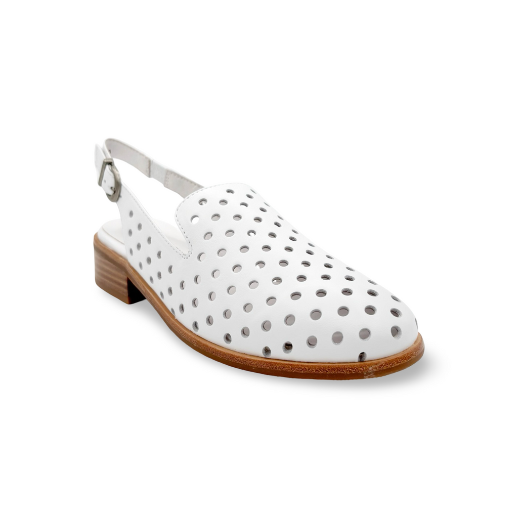 ASP-C White Slingback Flat