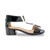 Abbie Black Patent Sandal